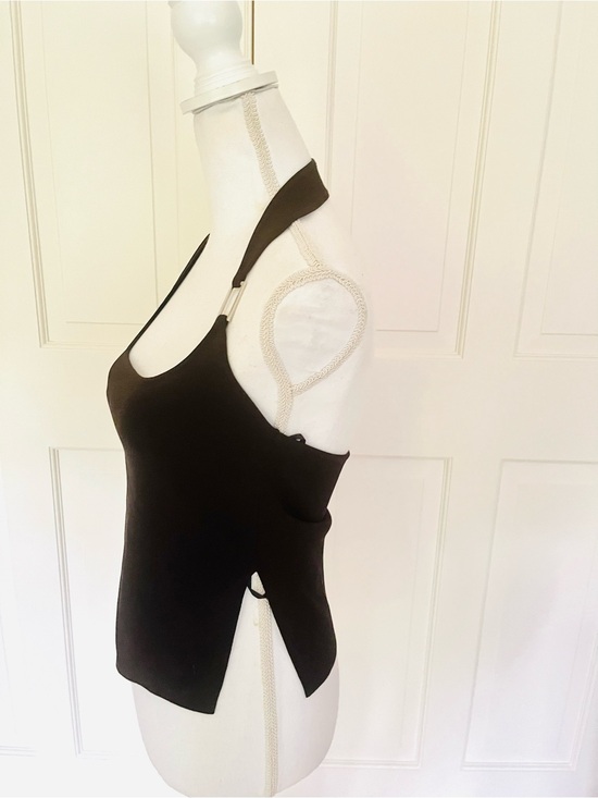 White Fox Boutique Tops - White Fox black halter top with buckle M